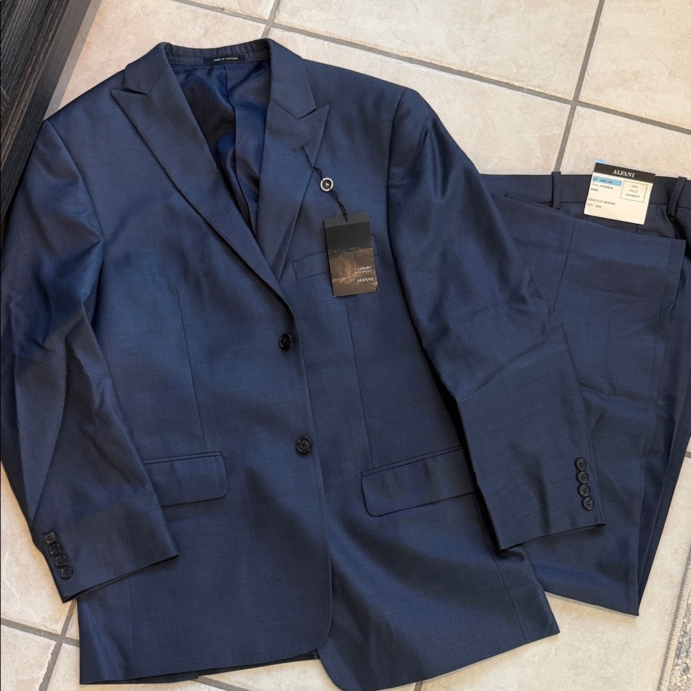 Alfani Men's Navy Two-Piece Suit Set